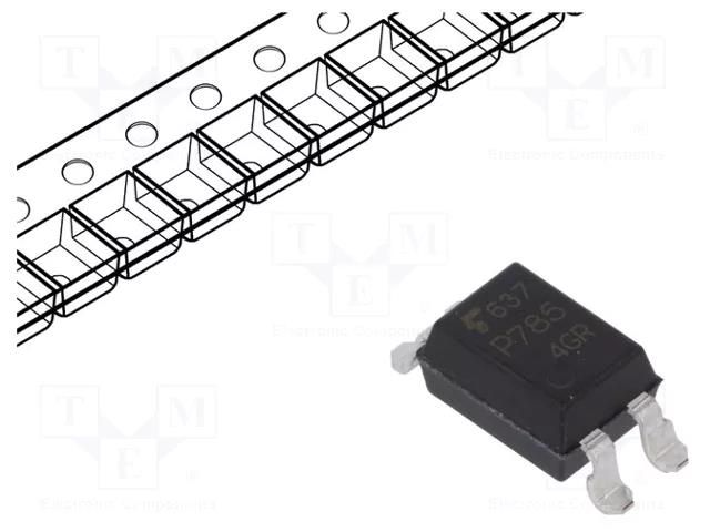 Optocoupler; THT; Ch: 1; OUT: transistor; Uinsul: 5kV; Uce: 80V; DIP4 TOSHIBA TLP785-D4GR-T6.F-C