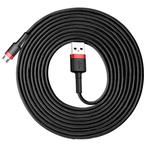 Baseus Cafule Cable durable nylon cable USB / micro USB 2A 3M black-red (CAMKLF-H91), Baseus 6953156296381 6953156296381