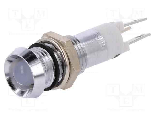 Indicator: LED; recessed; red/green; 24÷28VDC; Ø8.2mm; IP67; metal SIGNAL-CONSTRUCT SWBE08214