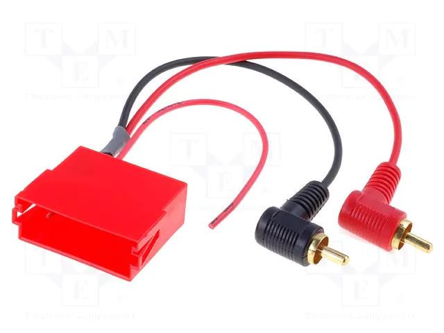 Adapter; ISO mini socket,RCA plug x2 4CARMEDIA ZRS-MISO/2RCA