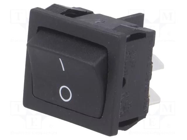 ROCKER; DPST; Pos: 2; ON-OFF; 10A/250VAC; 10A/28VDC; black; none BULGIN AE-H8650VBAAG