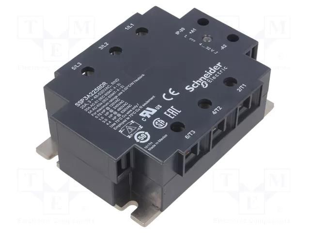 Relay: solid state; 25A; Uswitch: 48÷530VAC; 3-phase; -40÷80°C SCHNEIDER ELECTRIC SSP3A225BDR