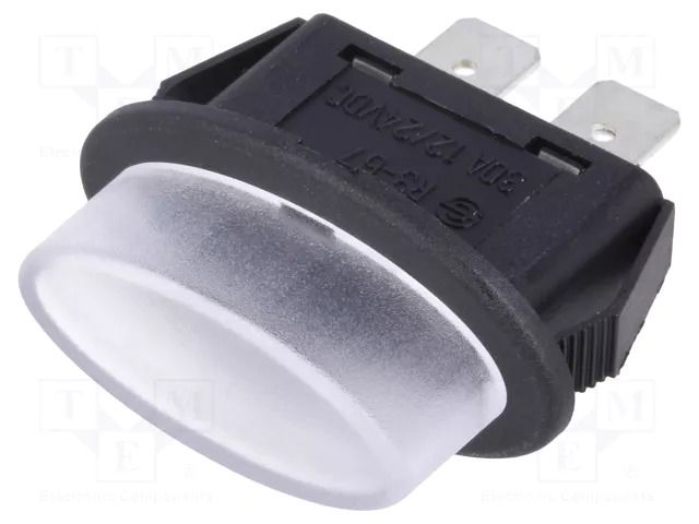 Fuse holder; 19mm; 30A; on panel,snap-fastener; Leads: connectors SCI R3-67
