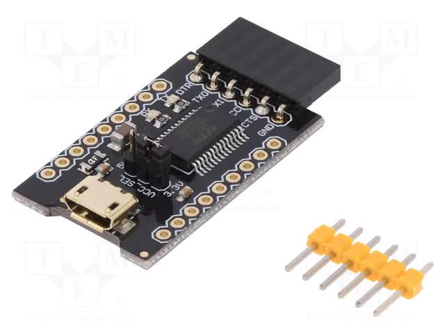 RS232; FT232RL; pin strips,USB; 3.3÷5VDC; Arduino DFROBOT DF-DFR0065
