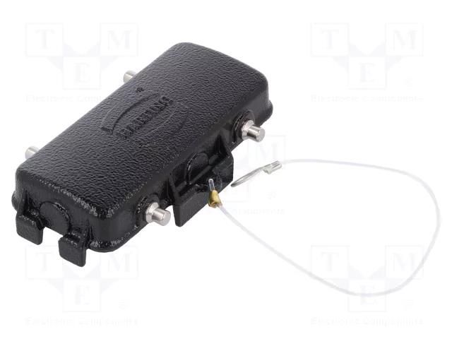 Protection cover; size 16B; cord; Han® B; for double latch; black HARTING 09307165425