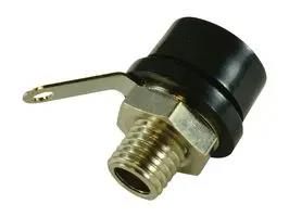 BANANA JACK, SOLDER LUG, BLACK SPC15354