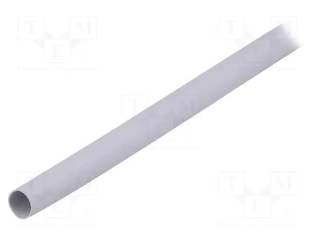 Insulating tube; silicone; light grey; -30÷200°C; Øint: 10mm; L: 1m FIX&FASTEN SRT10