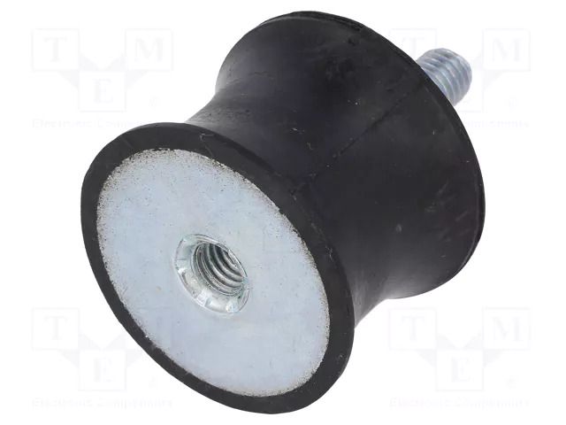 Vibration damper; M8; Ø: 40mm; rubber; L: 30mm; Thread len: 23mm ELESA+GANTER DVC2-434129