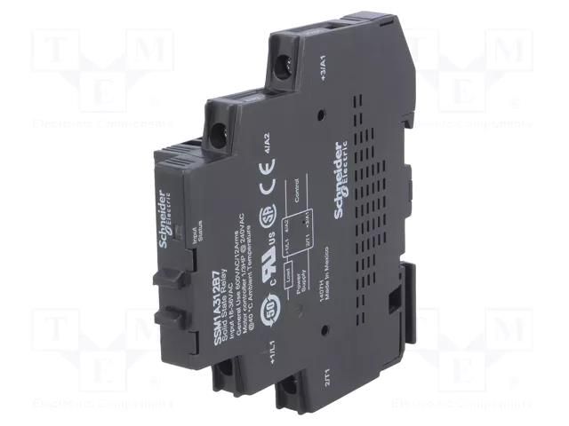 Relay: solid state; Ucntrl: 18÷36VAC; 12A; 48÷600VAC; Zelio Relay SCHNEIDER ELECTRIC SSM1A312B7