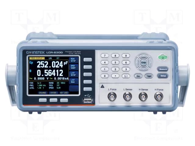 LCR meter; LCD 3,5"; 1E-05÷99.999MΩ; 1E-05pF÷9999.99mF; LCR-6000 GW INSTEK LCR-6300