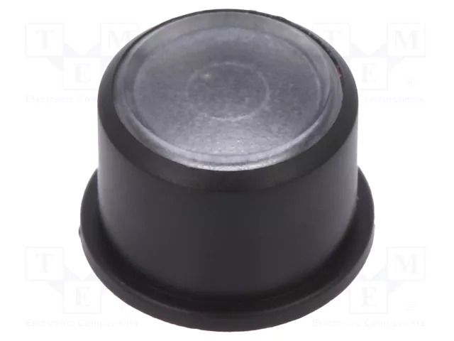Button; round; black; Ø9.6mm; plastic MEC MEC1F091