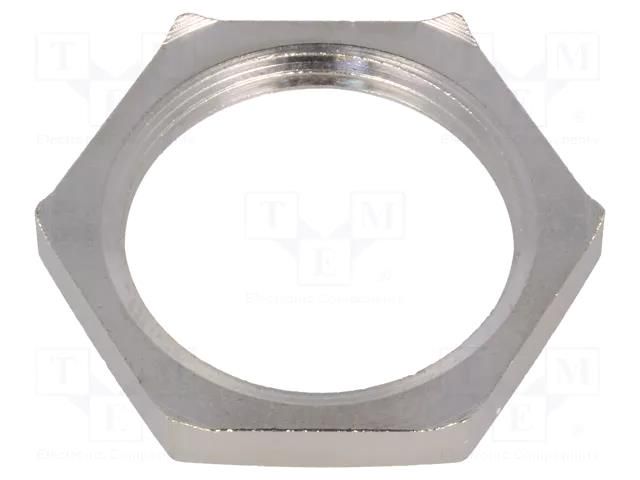 Nut; with earthing; M25; brass; Thk: 4.2mm; Spanner: 30mm; Pitch: 1.5 LAPP SM-PE-M25