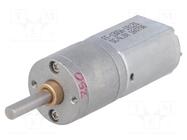 Motor: DC; with gearbox; POLOLU 20D; 6VDC; 3.2A; Shaft: D spring POLOLU POLOLU-3470