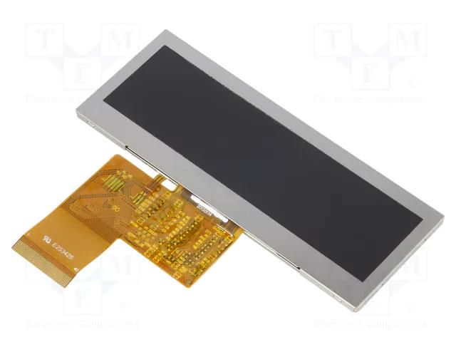 Display: TFT; 3.9"; 480x128; Illumin: LED; Dim: 105.5x40.64x2.95mm DISPLAY ELEKTRONIK DEM480128A1VMH-PWN