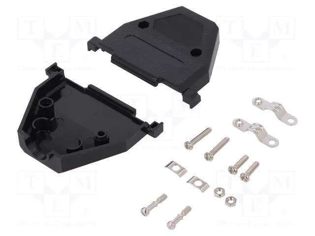Enclosure for connectors: D-Sub; D-Sub 37pin,D-Sub HD 62pin MH CONNECTORS CCOV-37SC-BLACK