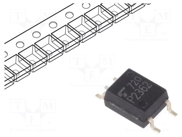 Optocoupler; SMD; Ch: 1; OUT: open collector; Uinsul: 3.75kV; 10Mbps TOSHIBA TLP2362-TPR.E-T