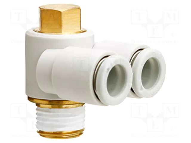 Push-in fitting; threaded,angled 90°; -1÷10bar; Thread: M5 SMC KQ2Z04-M5A
