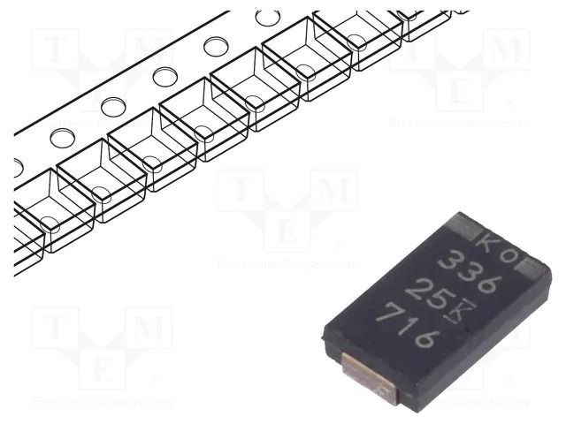 Capacitor: tantalum-polymer; low ESR; 100uF; 20VDC; D; 2917; SMD KEMET T521D107M020ATE055