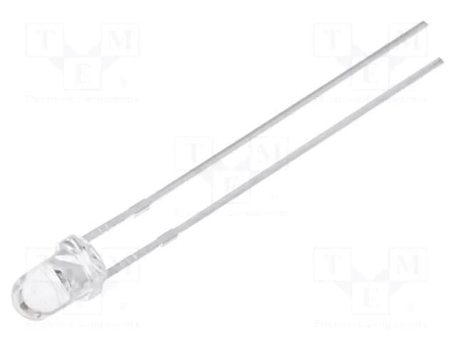 LED; blue (sky); 3mm; 30°; Front: convex; 2.8÷3.6VDC; No.of term: 2 OPTOSUPPLY OSC24L3131A