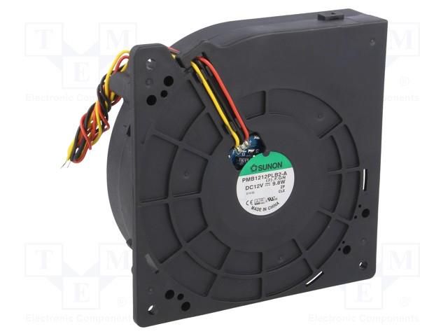 Fan: DC; blower; 12VDC; 120x120x32mm; 61m3/h; 53.8dBA; ball; 24AWG SUNON PMB1212PLB2AF