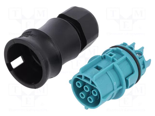 Connector: circular; plug; RST; female; PIN: 5; 250V; silver plated WIELAND 96.051.4153.6