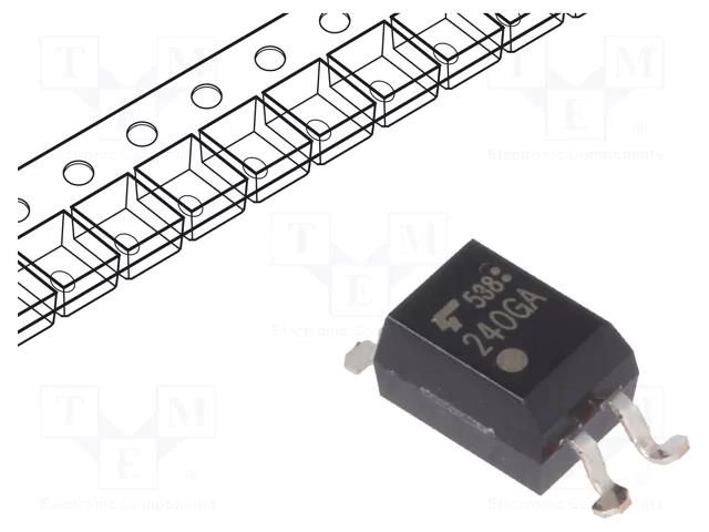 Optocoupler; SMD; Ch: 1; OUT: MOSFET; Uinsul: 5kV; Gull wing 4 TOSHIBA TLP240GA-LF5.F-O