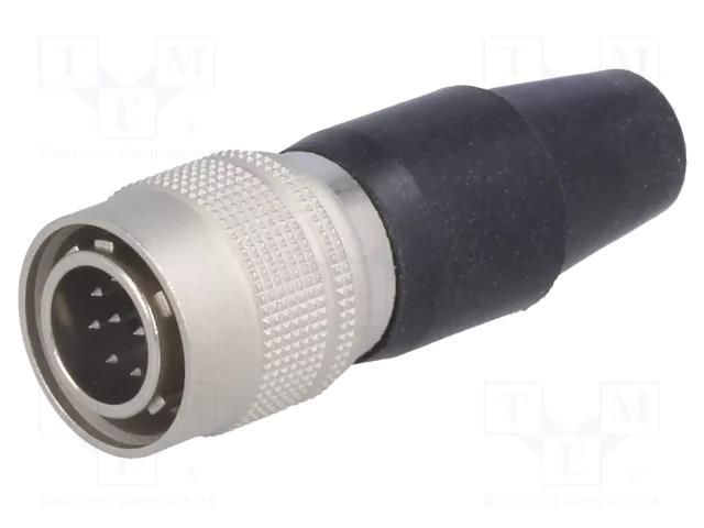 Connector: circular; HR10; push-pull; plug; 2A; silver plated; male HIROSE HR10A-10P-10P-73