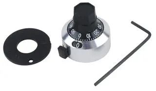 COUNTING DIAL, 15 TURNS, 6.35mm H-22-6A-SB