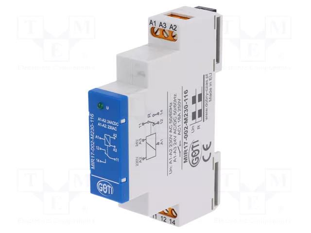 Relay: installation; NC + NO; for DIN rail mounting; -20÷45°C DOBRY CZAS MIR17-002-M230-116