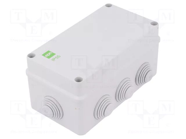 Enclosure: junction box; X: 95mm; Y: 156mm; Z: 68mm; IP55; grey ELEKTRO-PLAST NASIELSK EPN-2705-02