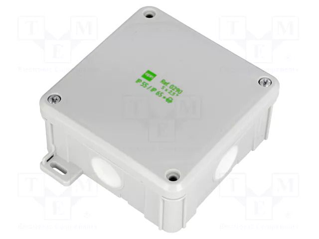 Enclosure: junction box; X: 98mm; Y: 98mm; Z: 46mm; wall mount; IP55 ELEKTRO-PLAST NASIELSK EPN-0290-81