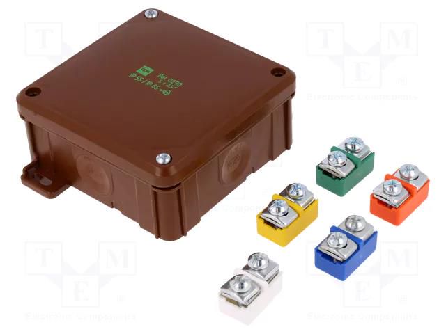 Enclosure: junction box; X: 98mm; Y: 98mm; Z: 46mm; wall mount; IP55 ELEKTRO-PLAST NASIELSK EPN-0290-61