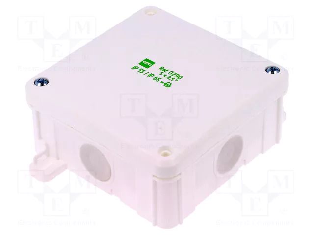 Enclosure: junction box; X: 98mm; Y: 98mm; Z: 46mm; wall mount; IP55 ELEKTRO-PLAST NASIELSK EPN-0290-00