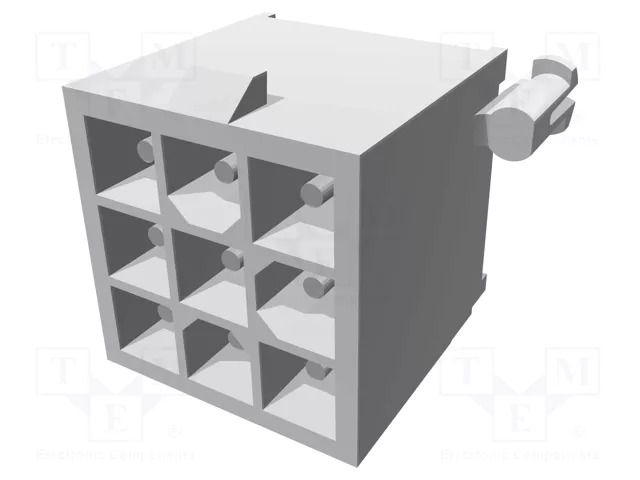 Connector: wire-board; socket; male; PIN: 9; 600V; straight; THT TE Connectivity MNL-M770182-1