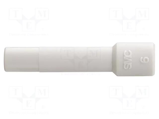 Stopper; polypropylene; L: 45.5mm; white; Ø: 12mm SMC KQ2P-12