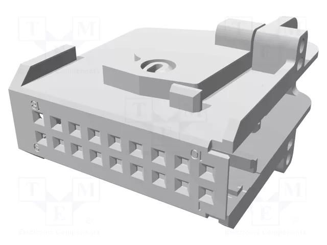 Enclosure for connectors: specialist; PIN: 18; black TE Connectivity 1-963616-1