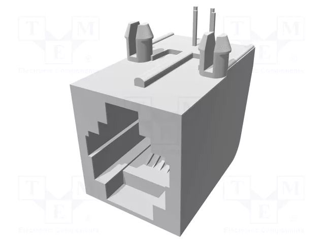 Connector: RJ11; socket; PIN: 4; Cat: 3; 6p4c; on PCBs; THT; 16.2mm TE Connectivity 5555979-1