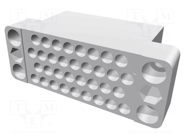 Connector: rectangular; plug; AMP M Series; female; PIN: 34; blue TE Connectivity 200838-3