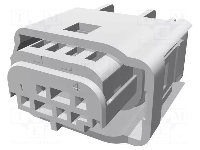 Connector: rectangular; plug; female; Micro Quadlock System TE Connectivity 1-967640-1