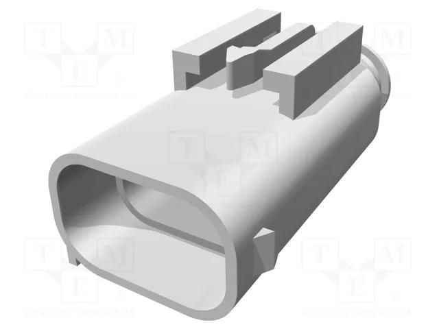 Connector: rectangular; Micro Quadlock System; plug; male; PIN: 4 TE Connectivity 1-967584-3