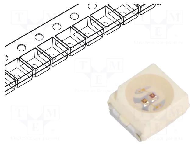 LED; SMD; 3528,PLCC3; red/green; 3.5x2.8x1.75mm; 120°; 10mA VISHAY VLMV3100-GS08