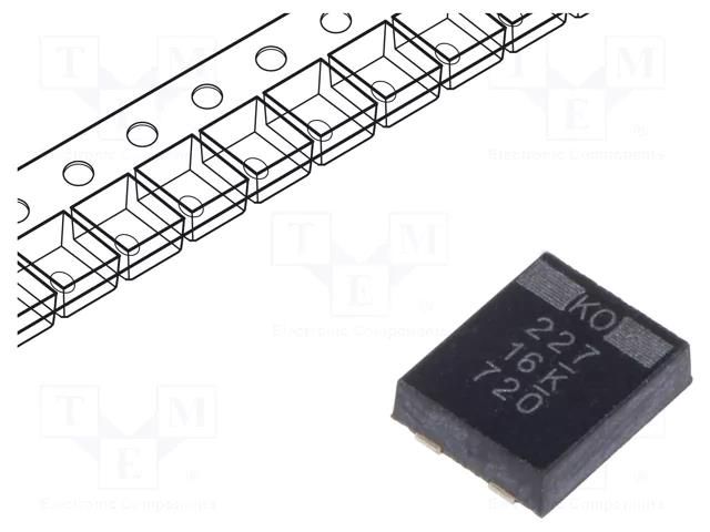 Capacitor: tantalum-polymer; low ESR; 220uF; 16VDC; H; 2924; SMD KEMET T523H227M016APE070