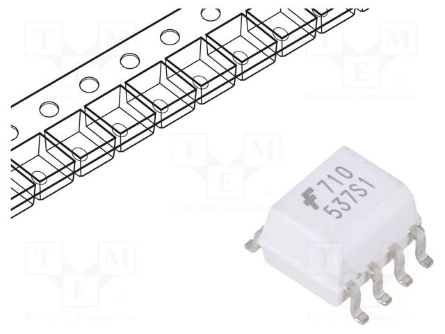 Optocoupler; SMD; Ch: 1; OUT: logic; 3.75kV; 12.5Mbps; SO8; 20kV/μs ONSEMI FOD0710