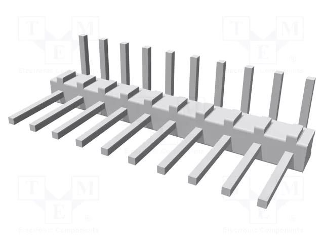 Connector: pin strips; pin header; male; PIN: 10; AMPMODU MOD II TE Connectivity 1-826631-0