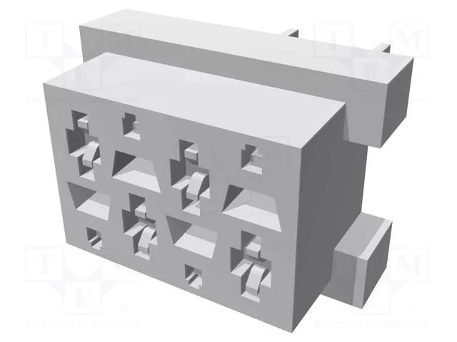 Connector: Micro-MaTch; socket; female; PIN: 4; straight; THT; 2x2 TE Connectivity 7-215079-4