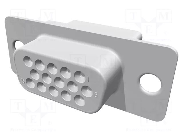 Connector: D-Sub HD; PIN: 15; female; for cable; straight; Size: 20 TE Connectivity 216164-1