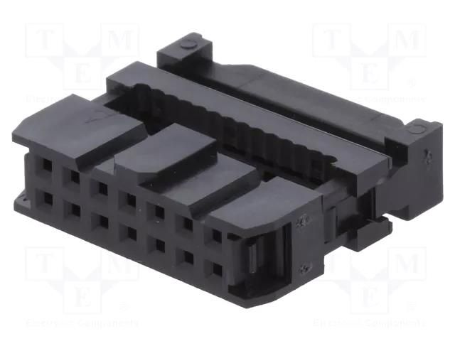 Connector: IDC; plug; female; PIN: 14; with cable clamp; IDC; 1.27mm AMPHENOL COMMUNICATIONS SOLUTIONS T812-1-14