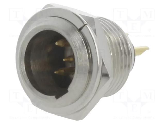 Connector: XLR mini; socket; male; PIN: 4; soldering; Ø11mm NINIGI MXLR-4W-C