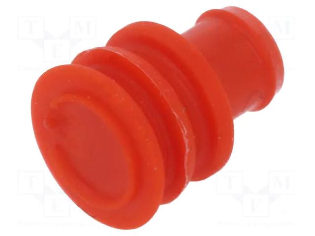 Sealing pin; red; Superseal 1.5; Øout: 6.1mm; Øhole: 5.5mm TE Connectivity 282081-1