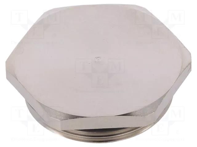Protection cap; metal; Thread: M32; Spanner: 35mm; with seal HARTING 19000005072